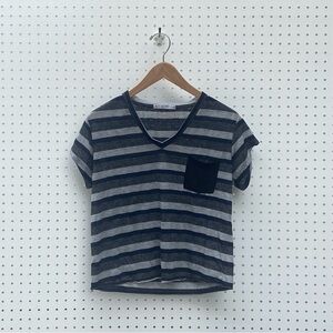 Boxy short sleeve striped t-shirt